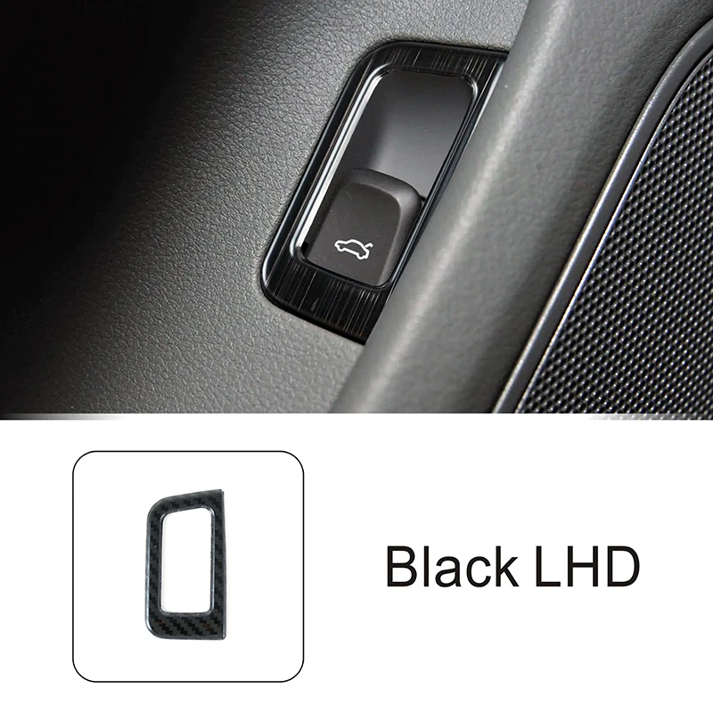 

Для Audi A6 C7 2012-2018 левый Стайлинг автомобиля дверной переключатель багажника рамка наклейка из нержавеющей стали аксессуары для интерьера отделка карбонового цвета