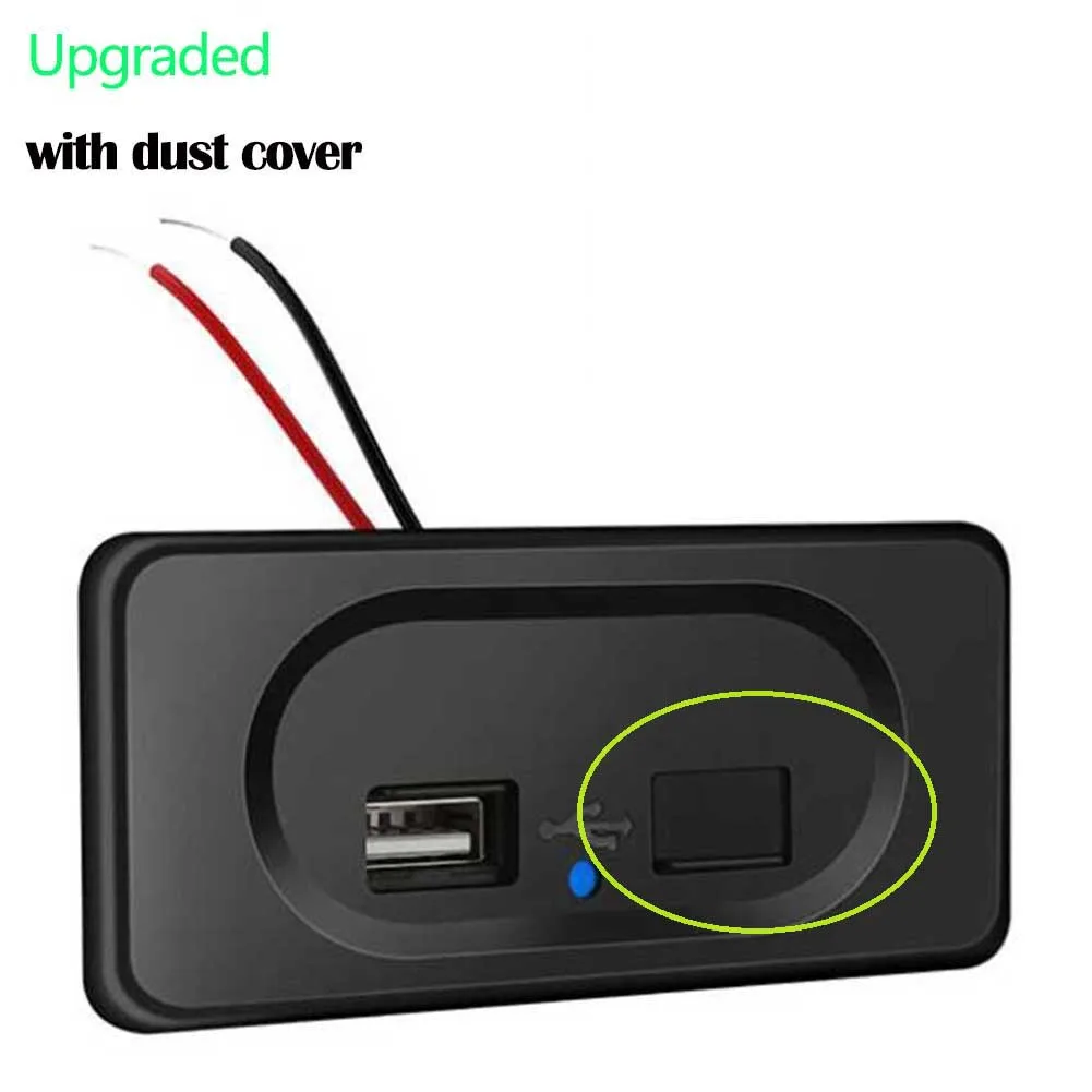 camper modification charger dc5v3 1a 12v dual usb ports charge socket accessories for rv motorhome camping caravan bus marine free global shipping