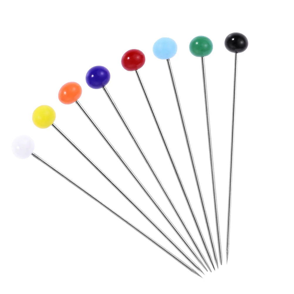 

250pcs Glass Head Multicolor Sewing Pin for DIY Sewing Crafts (4mm Head + 34mm Pin)