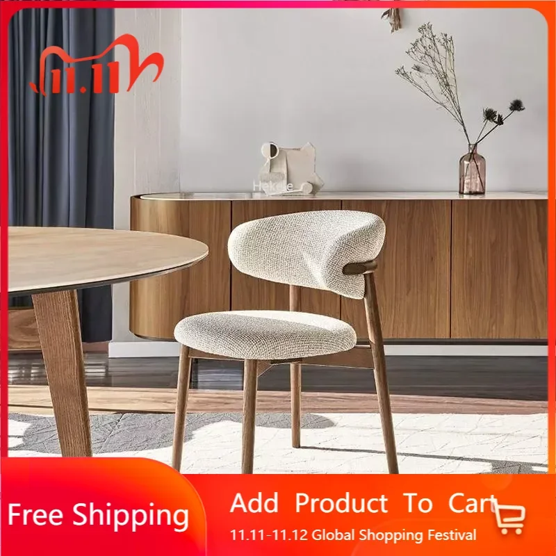 

Relaxing Lounge Living Room Dining Chairs Modern Accent Ergonomic Wooden Dining Chair Leisure Chaises Salle Manger Furniture