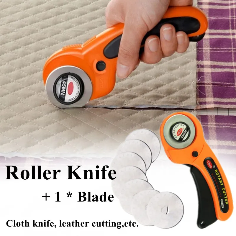 

5 Types 45mm Cloth Cutting Patchwork Roller Round Wheel Knife Fabric Craft Rotary DIY Paper Fabric Craft Sewing Accessories