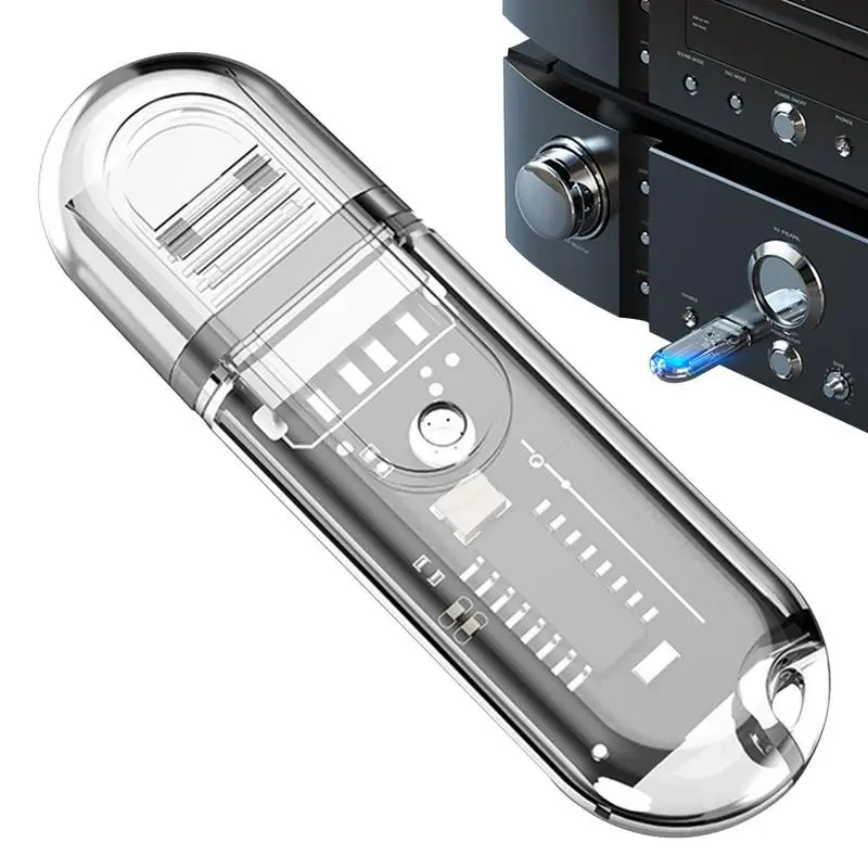 

USB-адаптер портативный безопасный для аудио устройств, беспроводной автомобильный адаптер, многофункциональный приемник и передатчик для дома