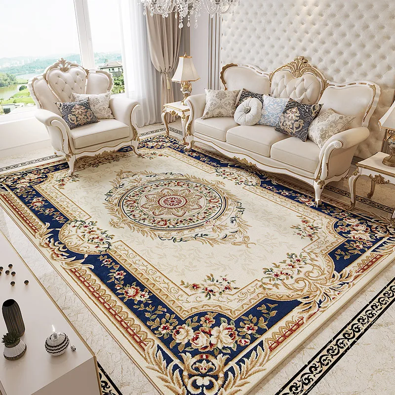 

European-Style Ethnic Felt Carpets Are Covered With Large-Area Bedroom Bedside Traditional Living Room Sofa Coffee Table Cushion