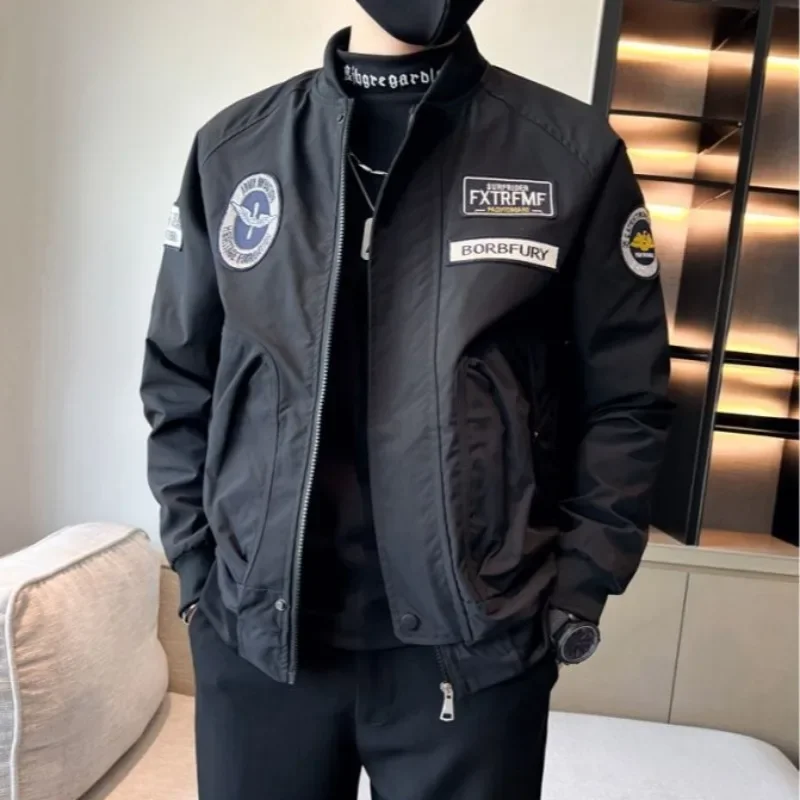 Мужские пальто Slim Fit Zip V Повседневные мужские куртки Винтаж Быстрая доставка Harajuku