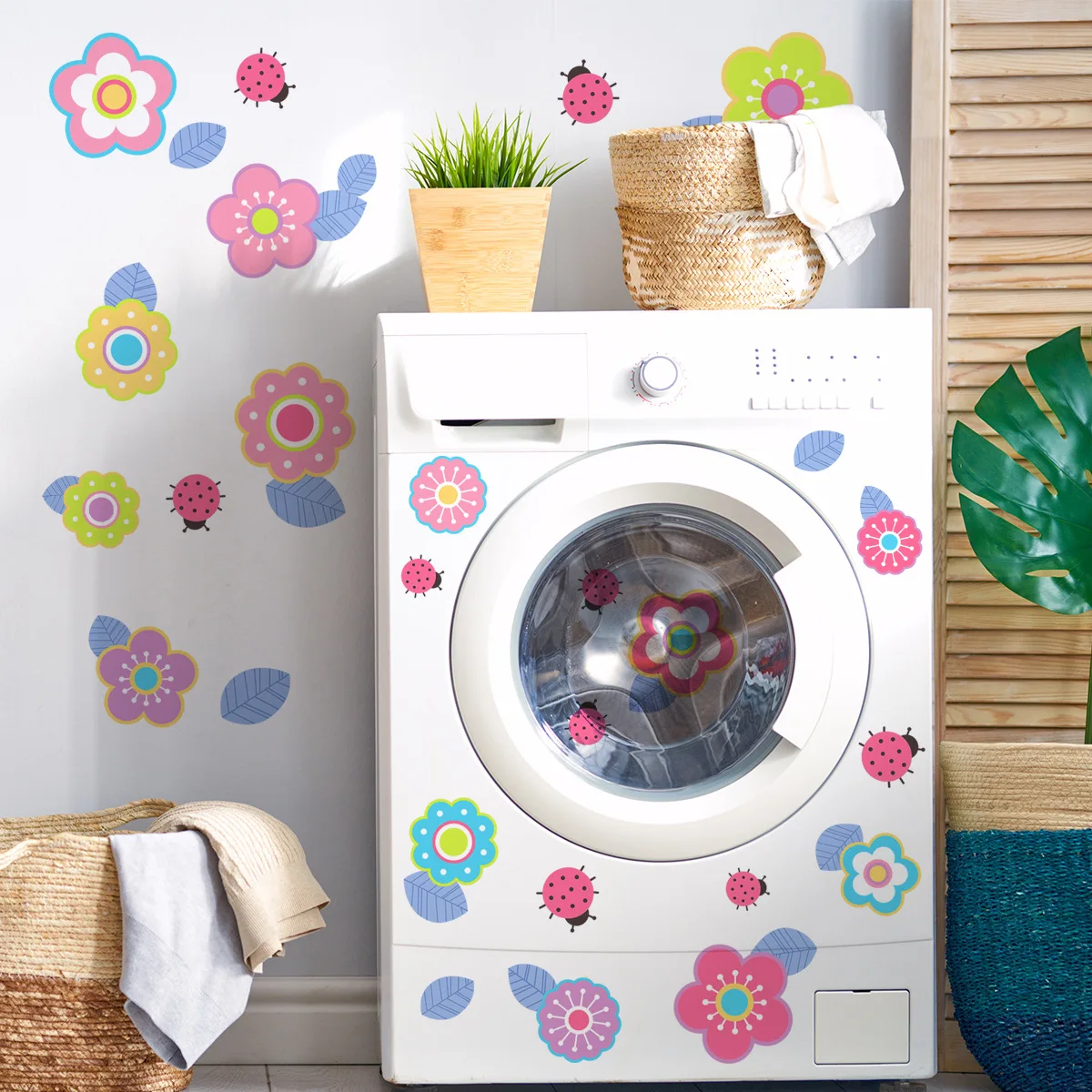 

Creative multi-color small flower wall stickers bedroom living room decorative wall stickers self-adhesive wall stickers