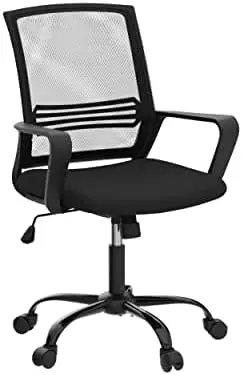 

Chair, Desk Chair Home Office Chair Mesh Computer Chair Ergonomic Office Chair with Lumbar Support Armrests, Mid Back Task Chair