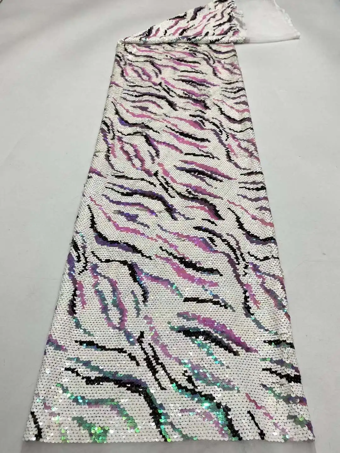 Роскошная нигерийская Тюлевая кружевная ткань с блестками 2024 вышивка