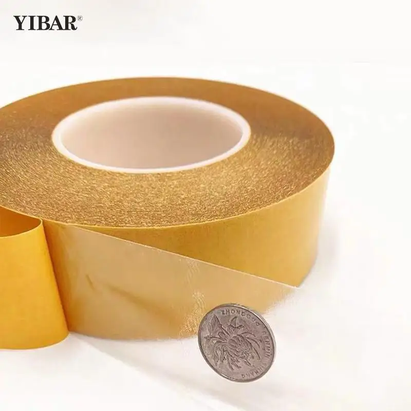 

50M High Temperature Heat Resistance PET Double Sided Tape width 5-15mm No Trace Transparent Strong Double-Sided Adhesive Tape