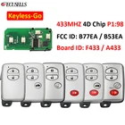 Безключевой Go Remote автомобильный смарт ключ-брелок ASK  FSK 433Mhz 4D Chip FCC ID: B77EA  B53EA P1 98 для Toyota Land Cruiser 2007-2016
