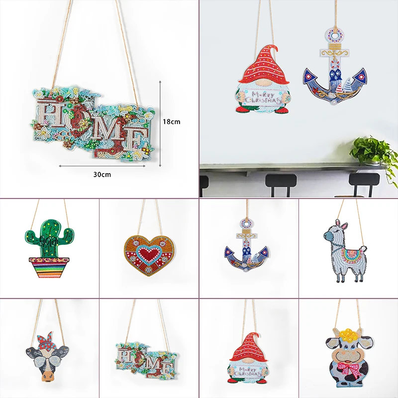 

Алмазная картина Стразы «сделай сам», набор акриловых подвесок, настенное украшение, мозаика, искусство двери, искусство, орнамент, подарки