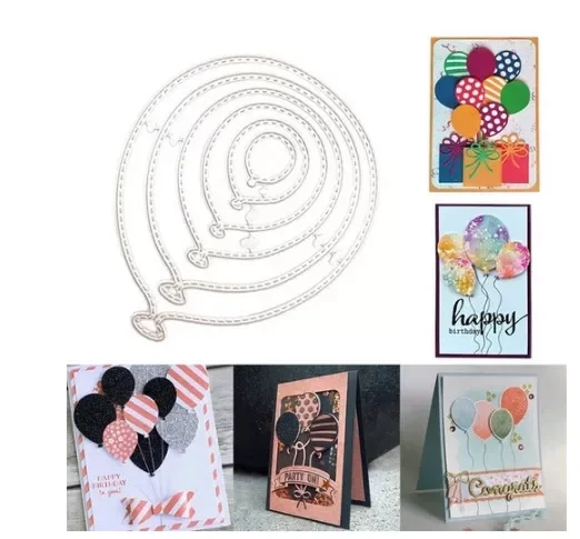 

6PCS/lot Balloons Metal Cutting Dies Stencil template Die Cut Scrapbooking embossing dies art decoation Craft knife mold