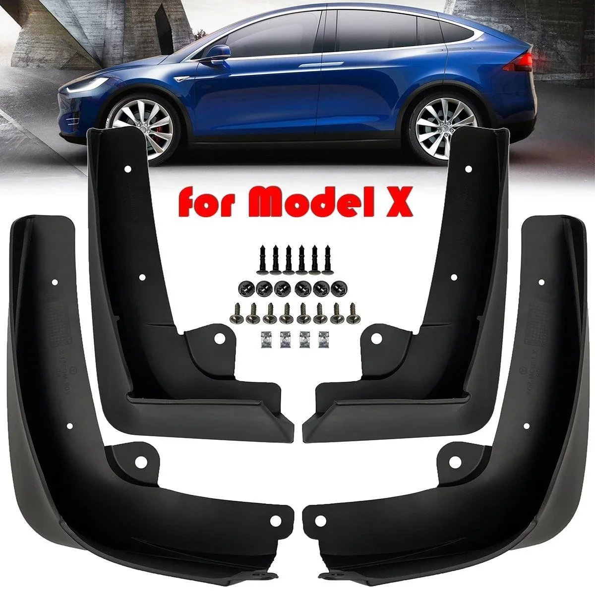 

Комплект передних и задних брызговиков для Tesla Model X 2015-2021, брызговики, брызговики бритвы 2016 2017 2018 2019 2020