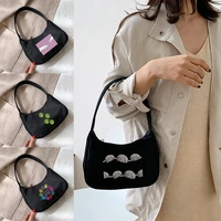 shoulder underarm bags coin purse women handbags designer dog footprints print pattern hobo shoulder small pouch totes shopping