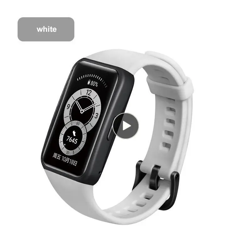 

Watchband Smart Accessories Fashion Bracelet Strap Silicone Watch Strap For Huawei Sports Band 6 Soft Monochrome