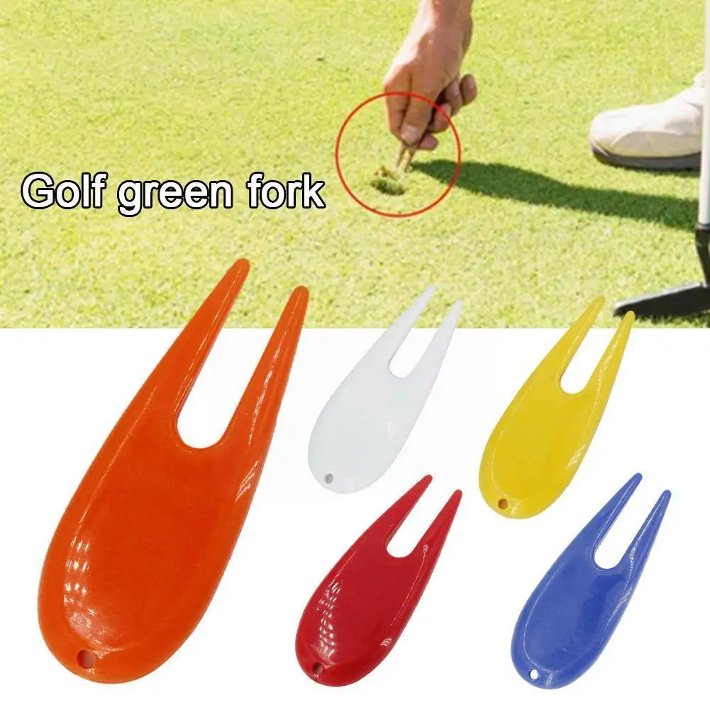 

1pcs Plastic Golf Green Fork Scoring Course White Tools Yellow Golf Golf Red Orange Blue Fork Scoring Maintenance M5f9
