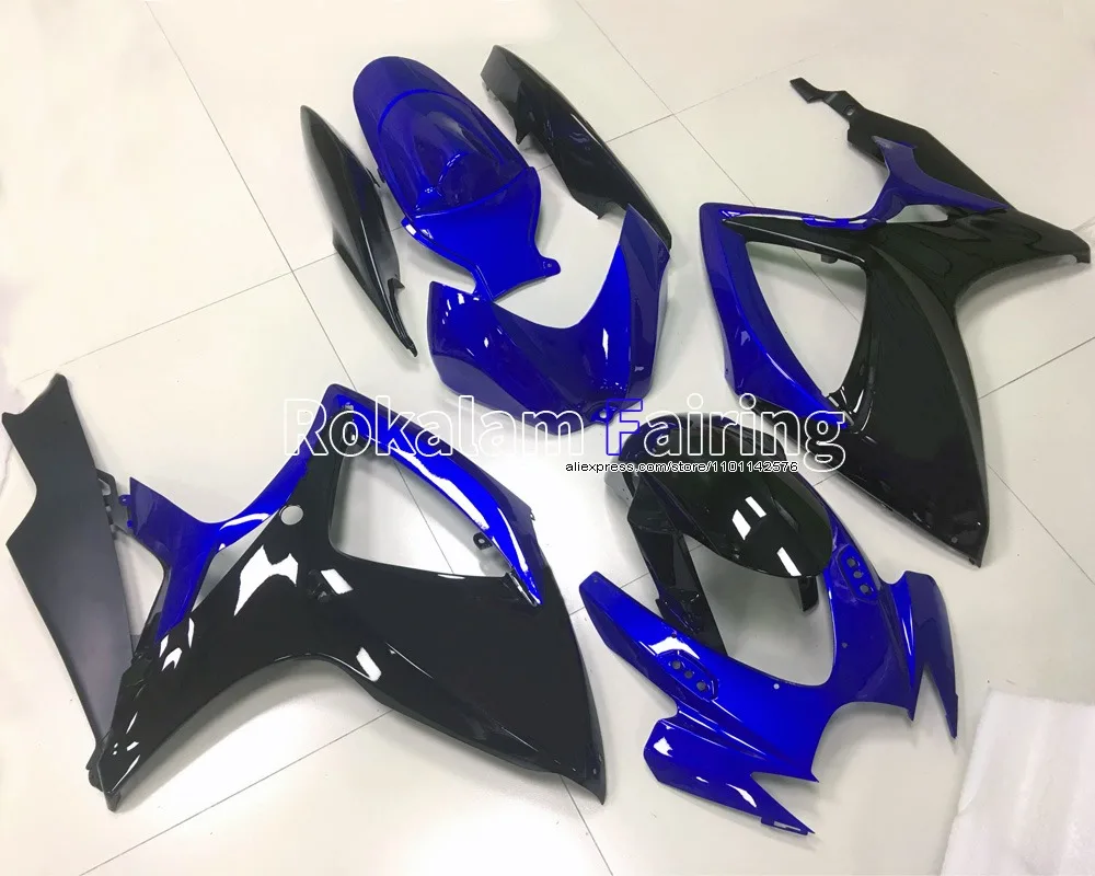 Для мотоциклов Suzuki GSX-R600 GSX-R750 K8 2008 2009 2010 GSXR600 GSXR750 08 09 10: Черно-синий обтекатель (литье под давлением) (art.: 3920d9f6cbb97) - 3920d9f6cbb97