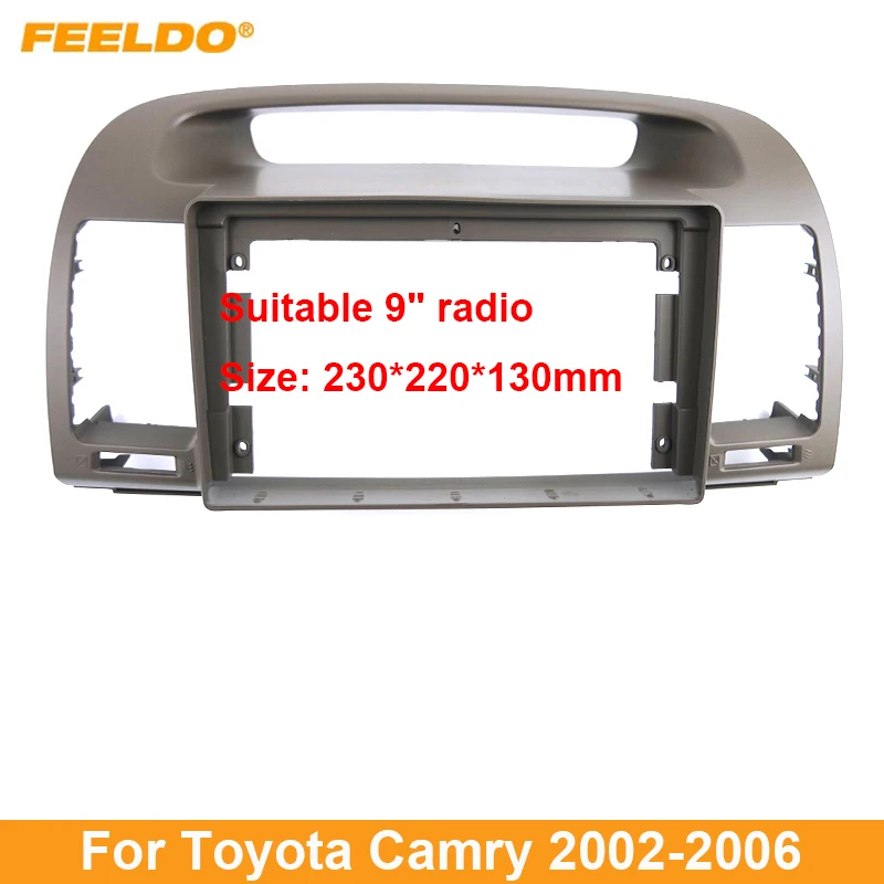 

Автомагнитола FEELDO, 2DIN адаптер с рамкой для Toyota Camry, 9 дюймов, большой экран, комплект для CD/DVD плеера, приборной панели