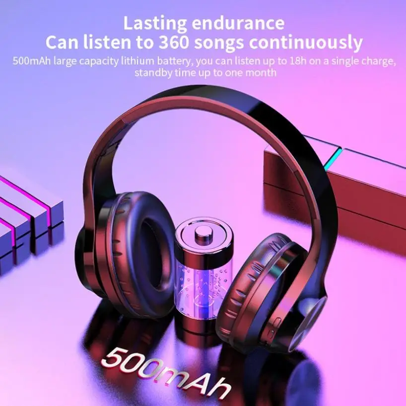 xiaomi bluetooth headphones wireless gaming headset foldable music earphones sports earburds mic for mobile phone pc laptop free global shipping