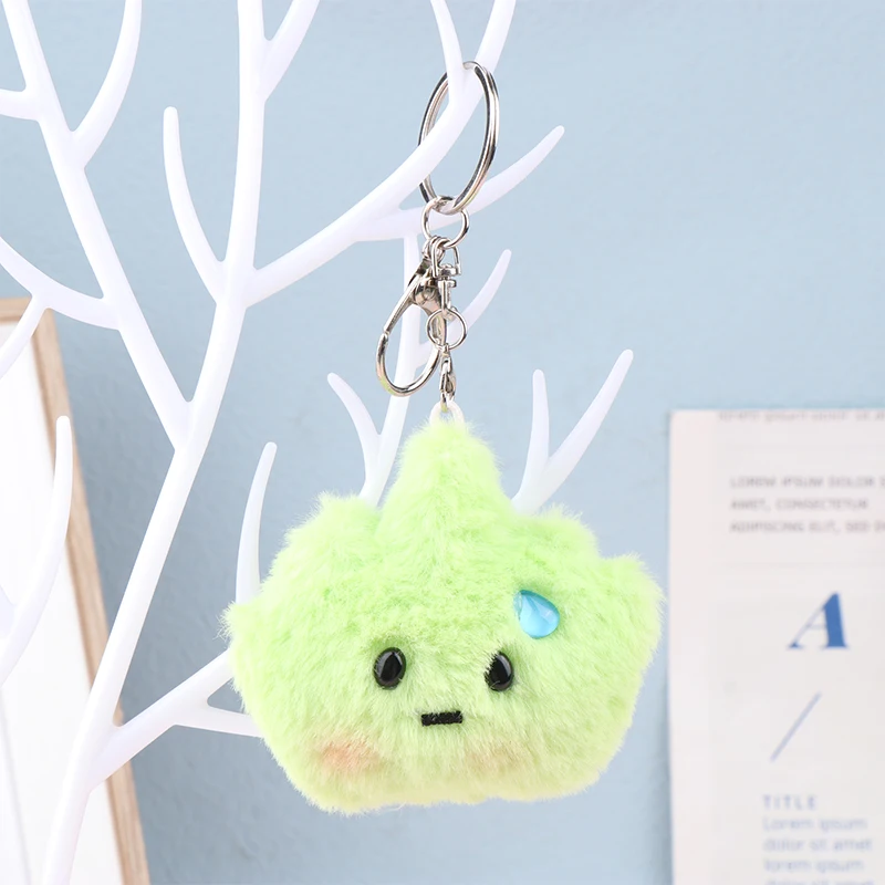 

Брелок для ключей, креативный плюшевый удобный кулон в виде животного, зеленой травы, милый мультяшный китайский аксессуар для костюма