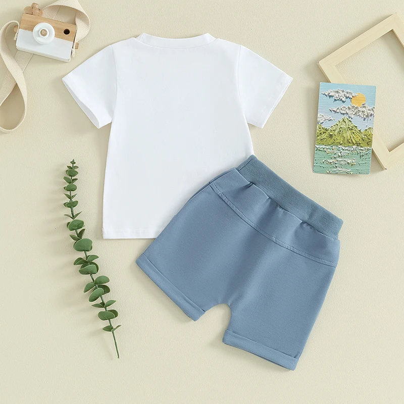 2 шт. футболки и шорты для мальчиков с эластичным поясом