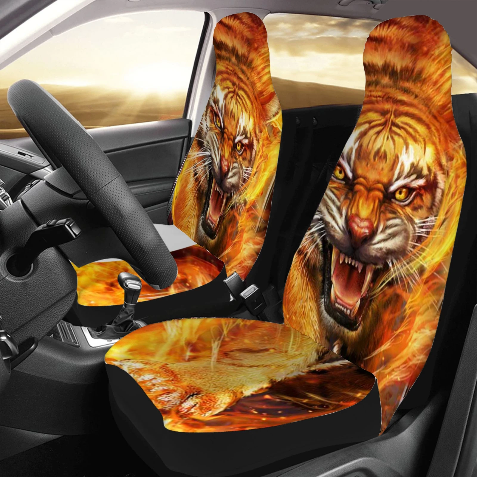 Чехлы на сиденья автомобиля wolf Tiger комплект из 2 универсальных защитных чехлов