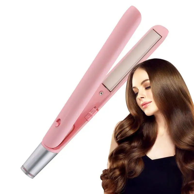 

Mini Flat Iron Ceramic Straightening Pro Curling High Quality Hair Beard 2 In 1 Cordless Fast Straightener Salon Styling Tools