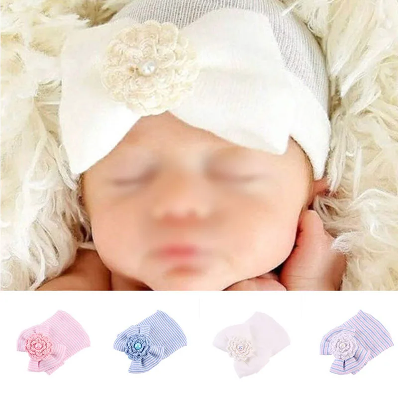 

Infant Hat Cap Supplies Baby Girl Breathable Floral Shape Pastoral Style
