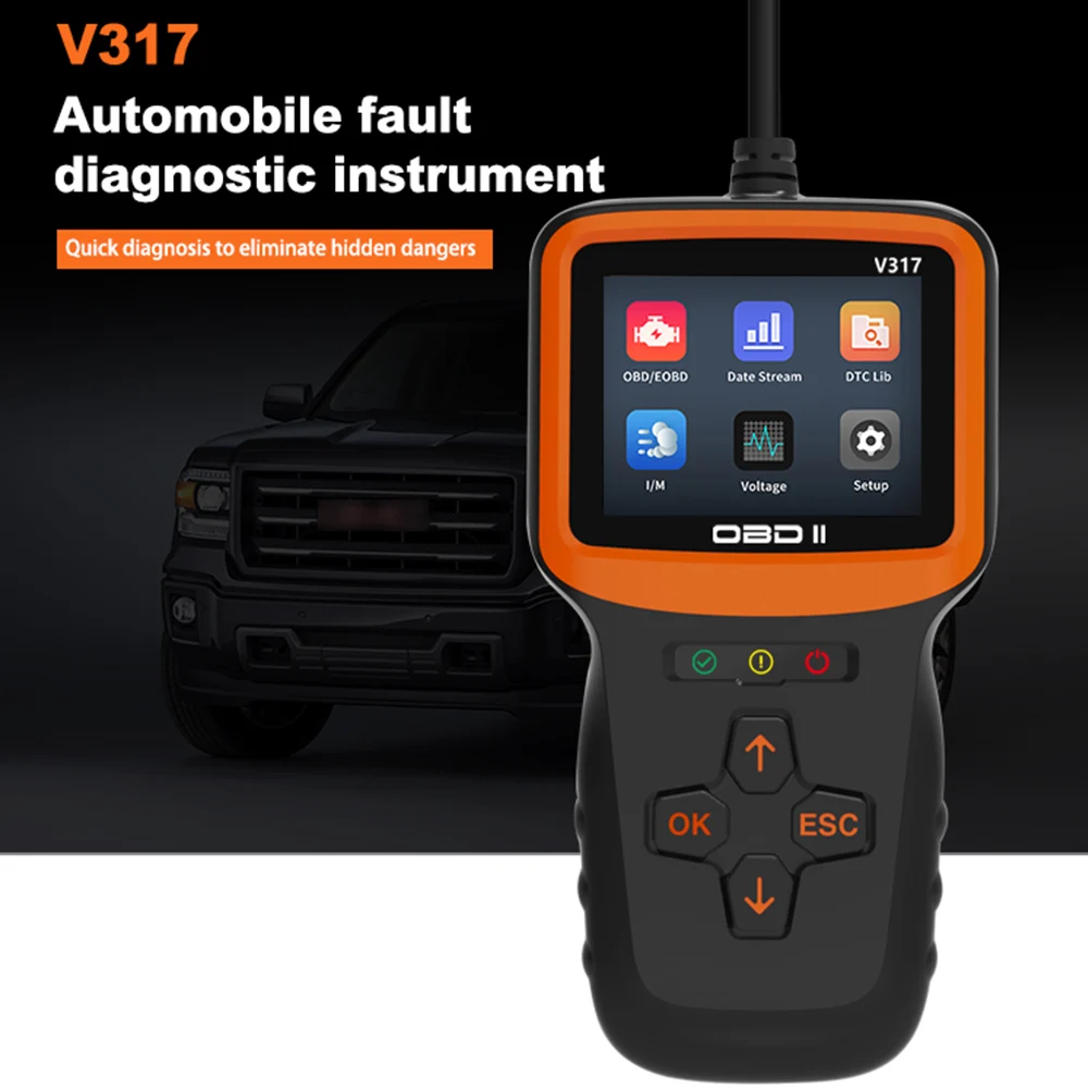 

Real-time Automobile Fault Detector Engine Fault Diagnosis Oxygen Sensor Test Car Diagnostic Tool OBD II EOBD V317 OBD 2