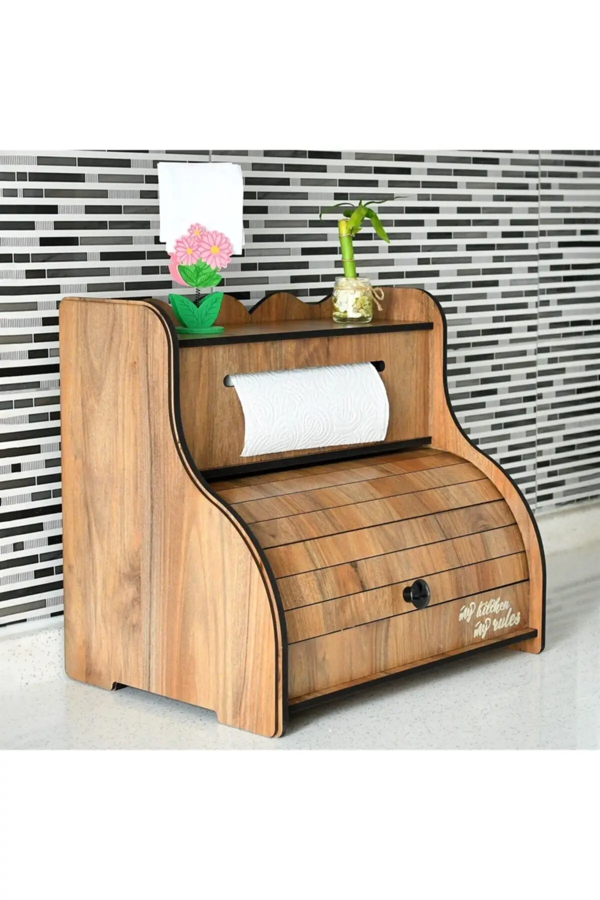 Многофункциональный деревянный кухонный органайзер коробка для хранения хлеба