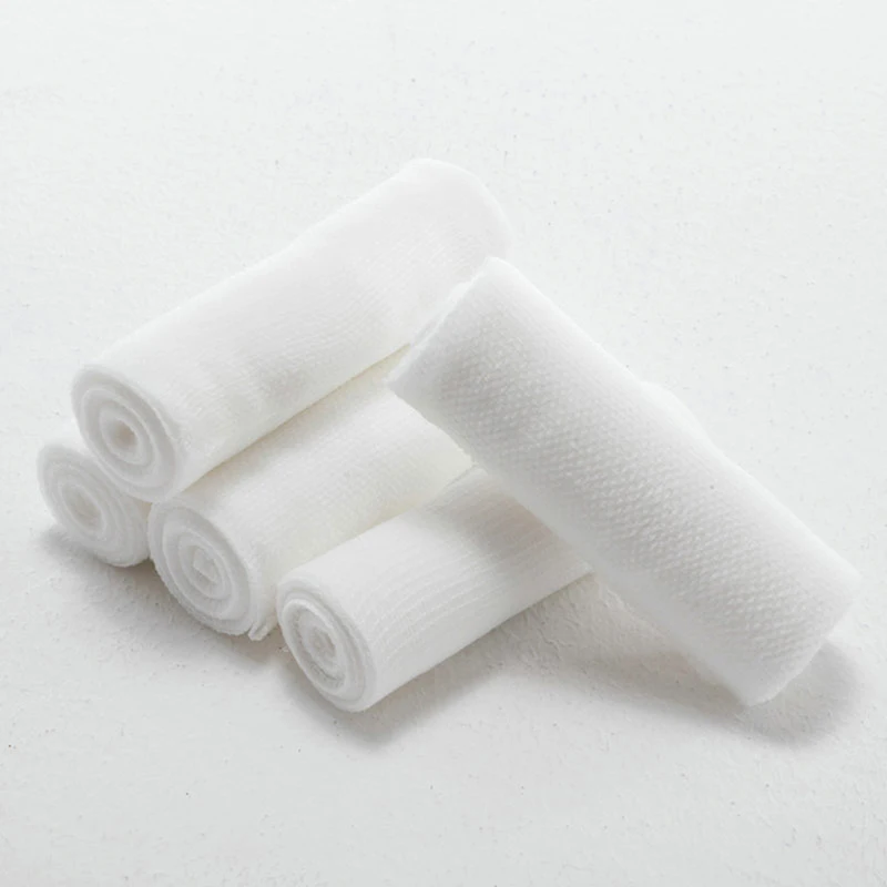 

Cotton PBT Elastic Bandage Skin Friendly Breathable First Aid Kit Gauze Wound Dressing Medical Nursing Emergency Bandage 10x4.5m