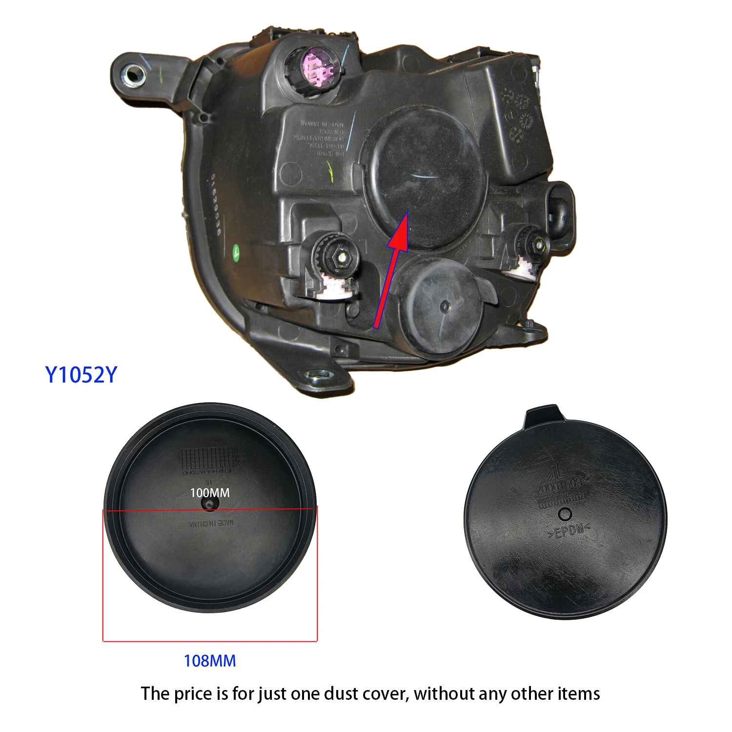 Пылезащитная Крышка для фар Fiat 500 Abarth колпачок 6002TR0013 20001509 42440509