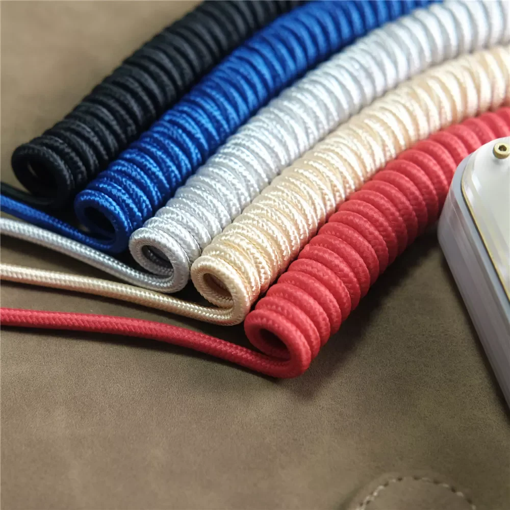 

New USB Metropolis Coiled Cable Aviator Connector Mechables Type c Coiling Keyboard Cable For Mechanical Keyboard