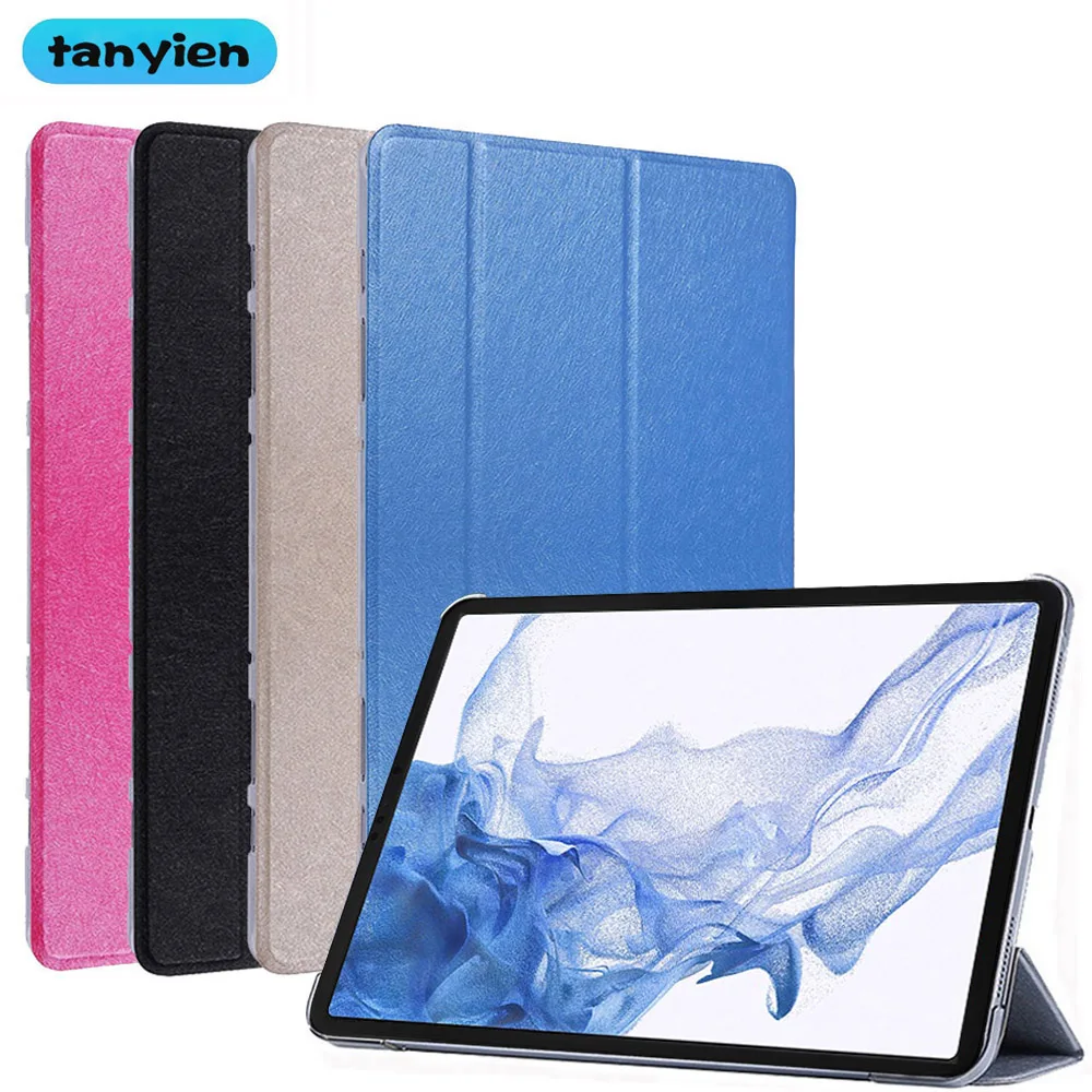 

Чехол для планшета Samsung Galaxy Tab S8 11 2022 дюймов, Женский X700 X706, тройной складной чехол-подставка из искусственной кожи с откидной крышкой