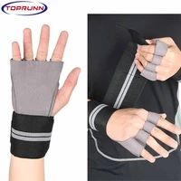 new 1 pair weight lifting training gloves women men fitness sports body building gymnastics grips gym hand palm protector gloves