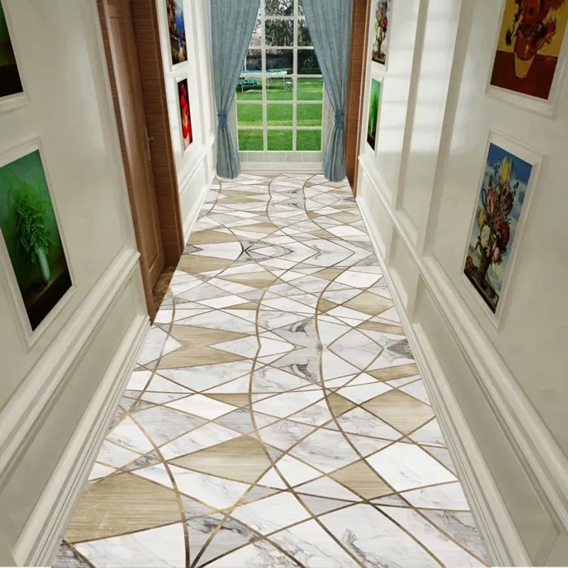 

Luxury Modern Hallway Carpet Stair Mat Hotel Floor Mats for the Long Geometric Corridor Prayer Carpets and Rugs can be Customize