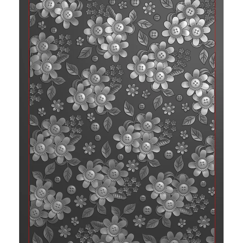 2024 новые современные цветы-6 5X4 5 дюймов 3d рельефная папка-кнопка цветение