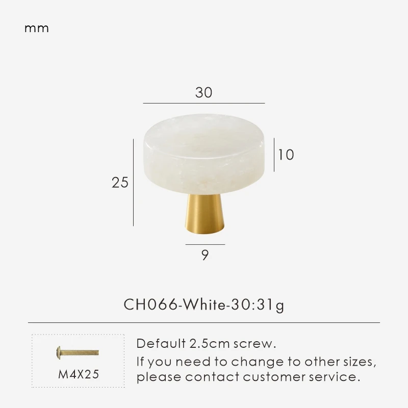 

Ручки для шкафов Nurlin латунные мраморные