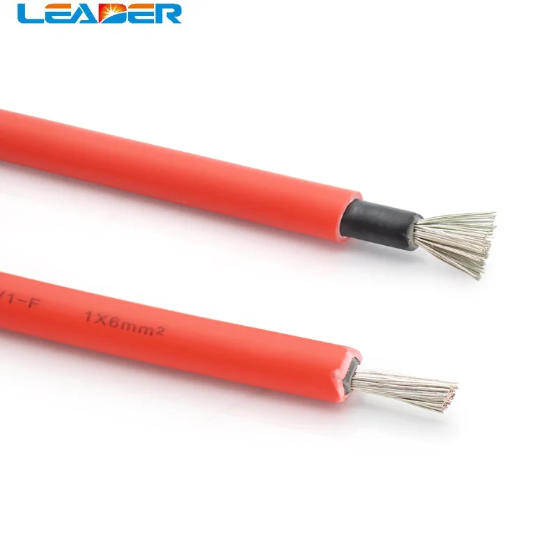 

LEADER 10M Red &10M Black 10AWG 6mm2 Solar Cable PV Cable Wire Copper Conductor XLPE Jacket TUV UL Certifiction EU CN Warehouse