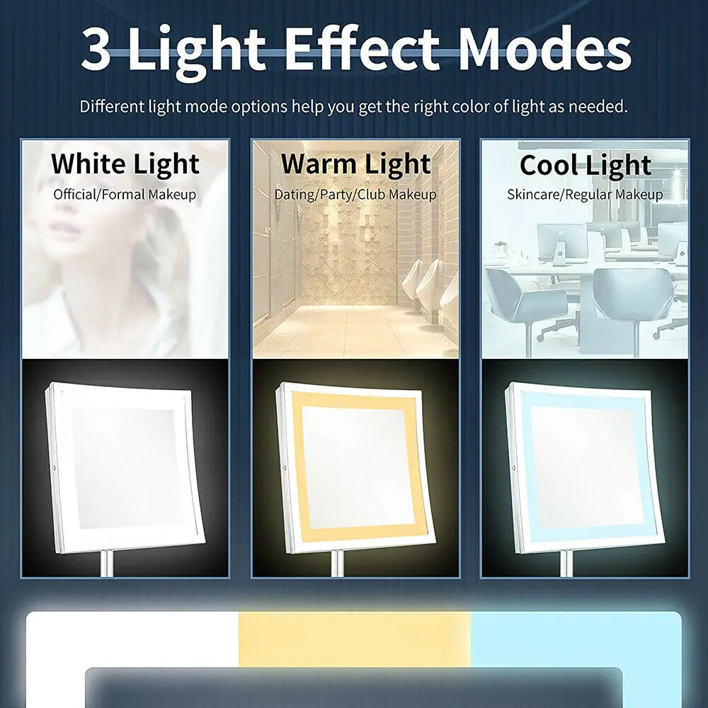 GURUN 4 3-дюймовое искусственное освещение настольное косметическое зеркало для