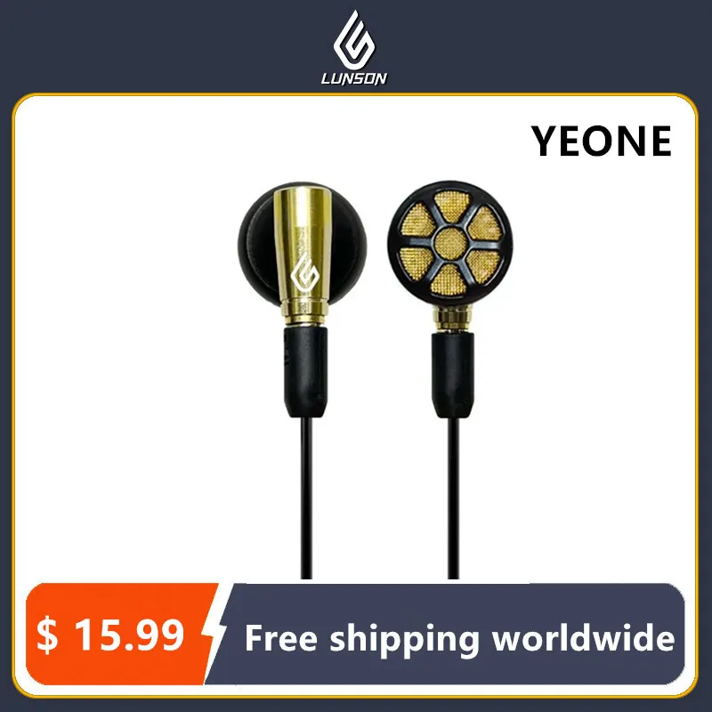 

LUN SHENG YEONE Metal Flat Head Earbuds 14mm Paper Basin Dynamic Driver HiFi Bass In Ear Earphone With Detachable MMCX