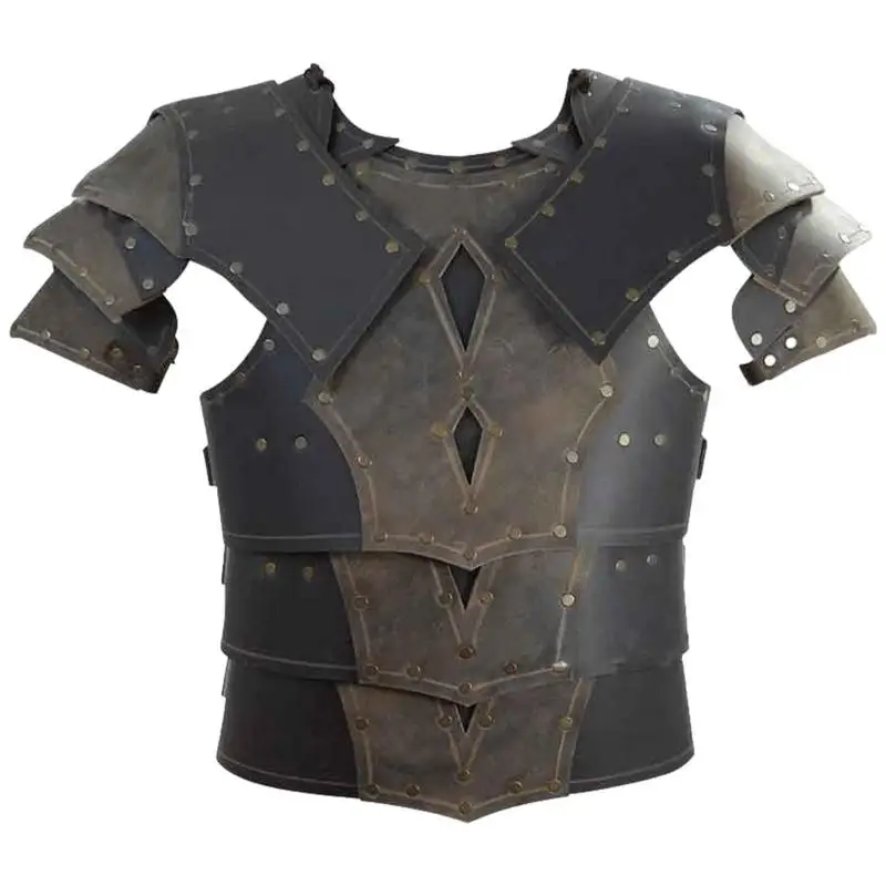 

Viking Warrior Chest Armor Leather Medieval Armor Warrior Chest Armor Shoulder Vest Medieval Viking Breast Plate Cosplay Party