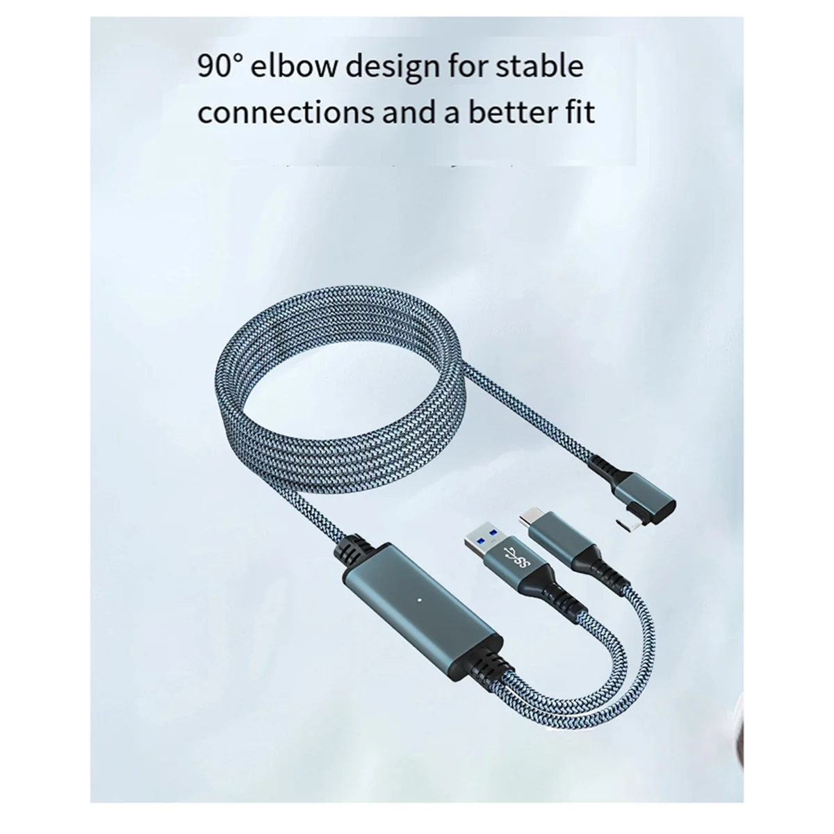 Для Meta/Oculus Quest 3 Link Cable 5M VR Кабель для передачи данных 2A Быстрая зарядка 5 Гбит/с