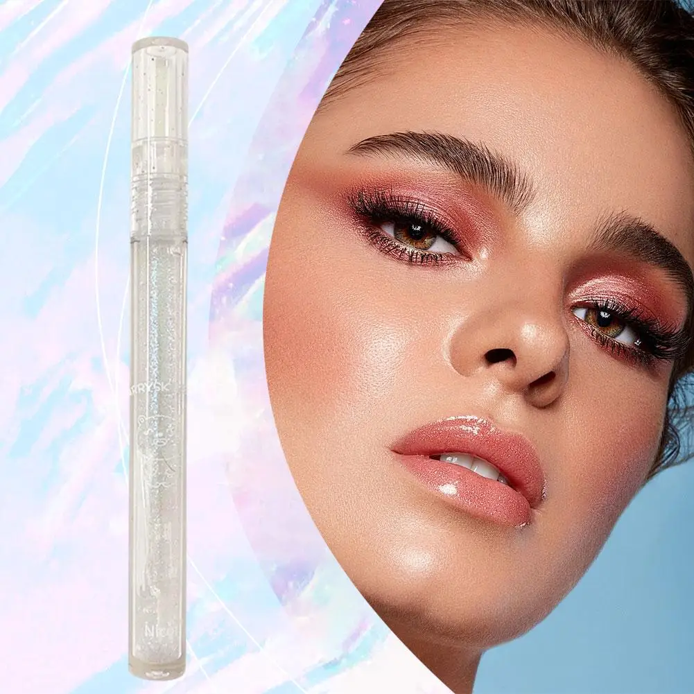 Глянцевый глянцевый блеск для губ сока прозрачная бесцветная синяя увлажняющая