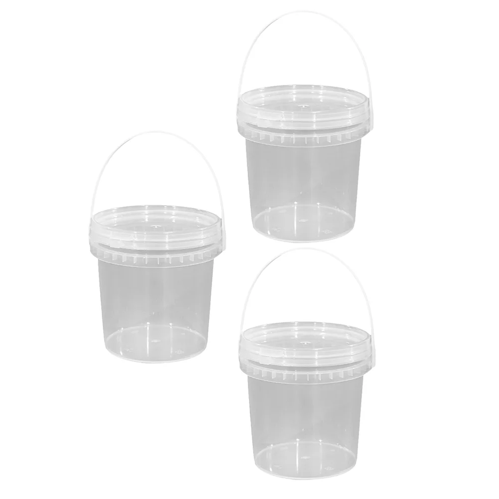

Ice Cream Bucket Storagecontainers Container Freezercups Lid Tub Pails Yogurt Deli Dessert Lids Clear Pail Transparent Handle