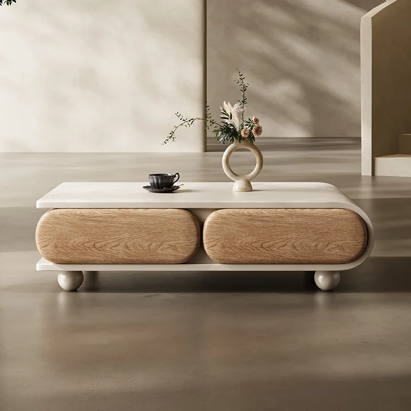 Уникальные белые журнальные столики скандинавские простые напольные бежевые