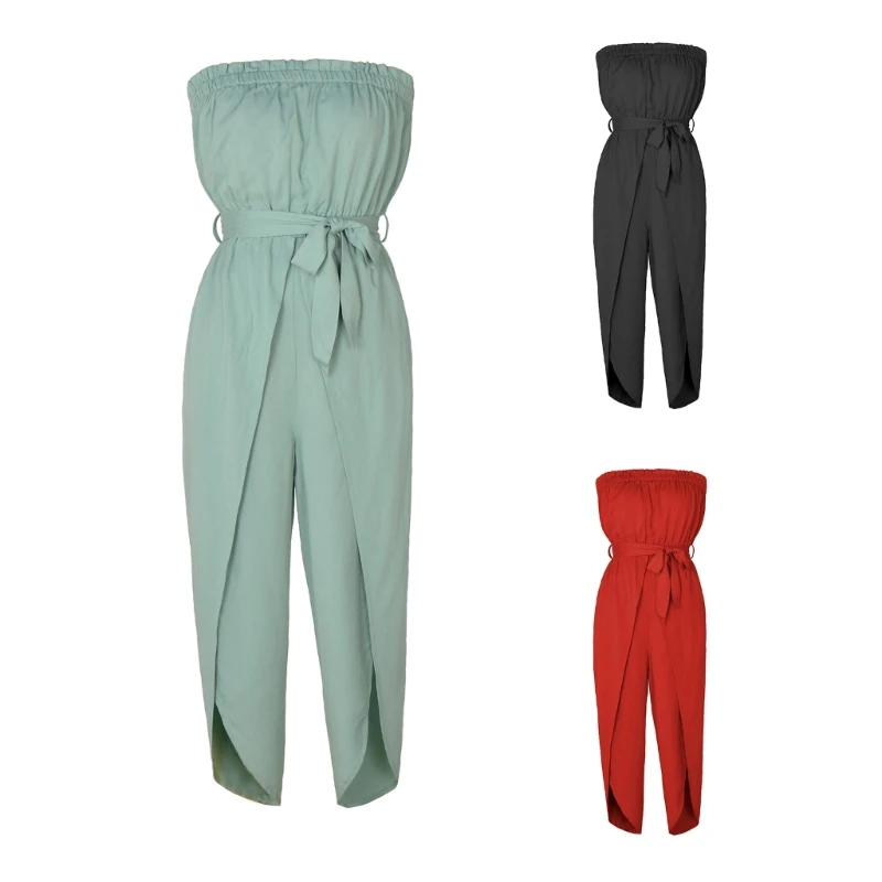 

Sleeveless Tops Off Shoulder Sexy Insgram Style Jumpsuits for Women Girl Parties 10CD