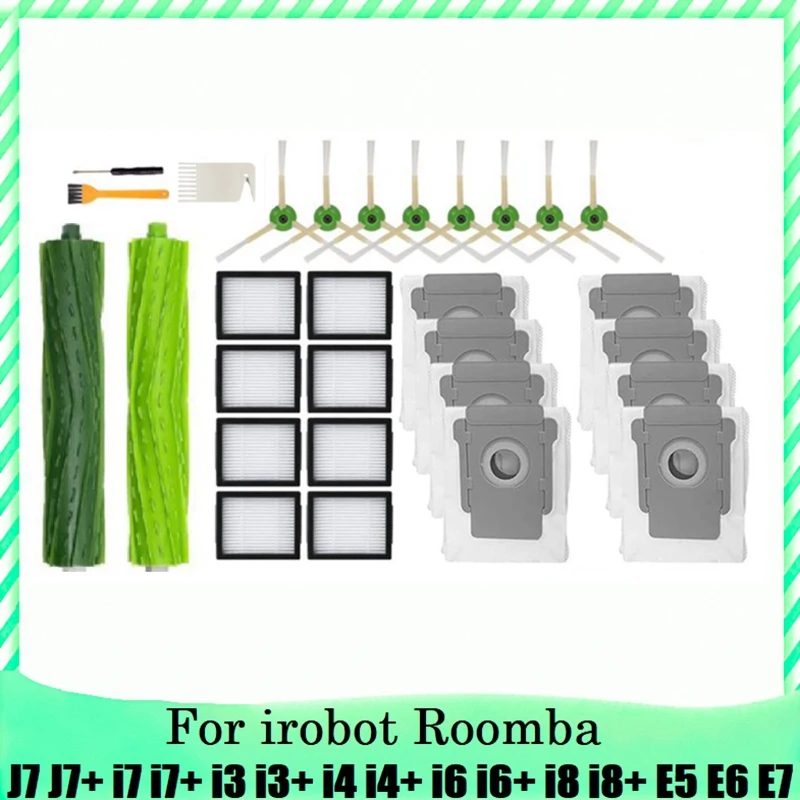 

29Pcs Accessories Kit For Irobot Roomba J7 J7+ I7 I7+ I3 I3+ I4 I4+ I6 I6+ I8 I8+ E5 E6 E7 Robot Vacuum Cleaner Parts