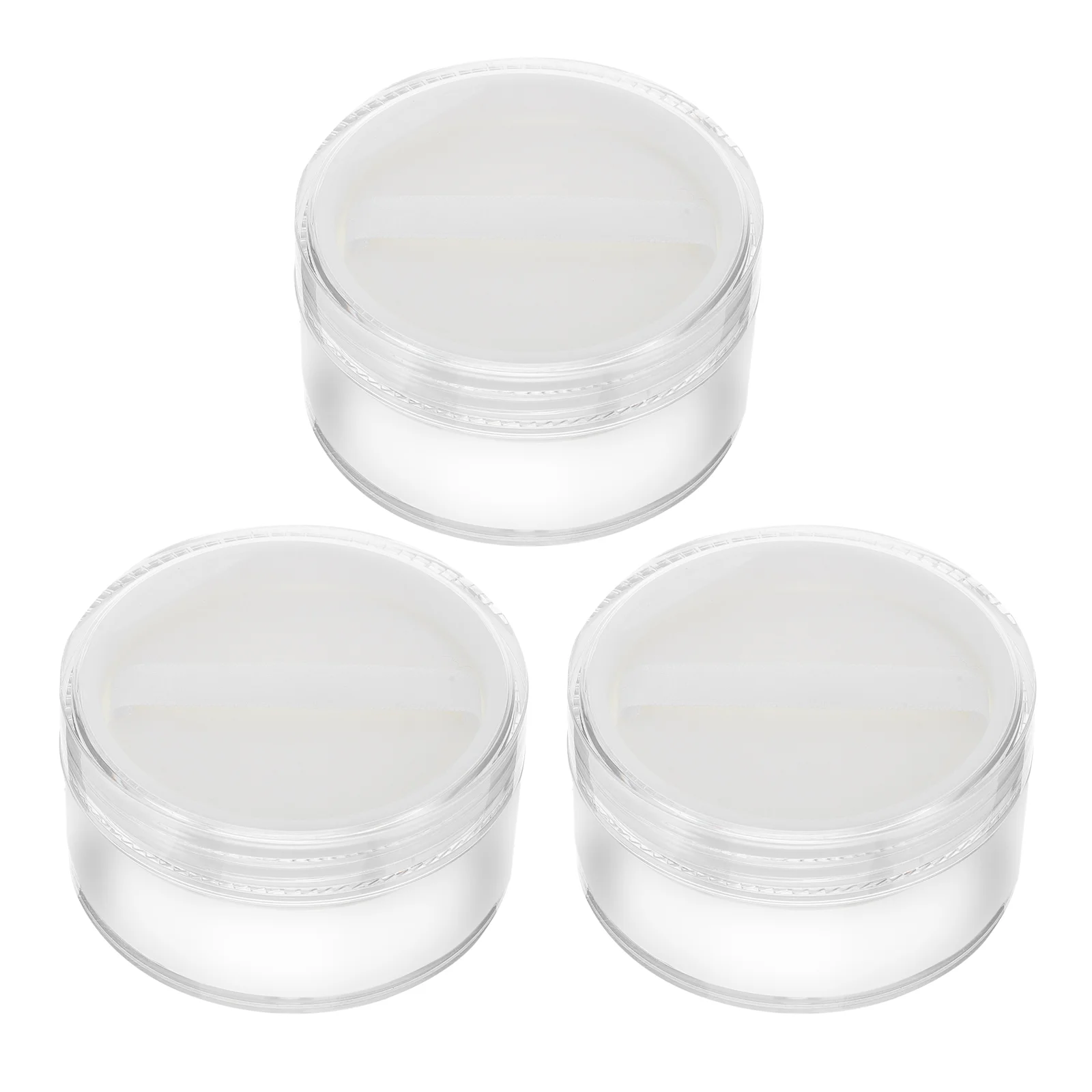 

Powder Loose Case Empty Bottle Container Jar Makeup Travel Minidispenser Box Containers Puff Clear Jars Face Foundation