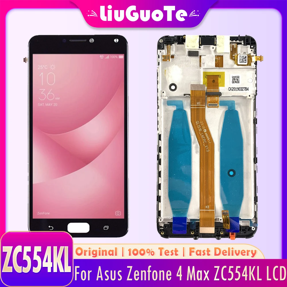 Оригинальный 5.5-дюймовый ЖК-дисплей с сенсорным экраном и заменой дигитайзера для Asus Zenfone 4 Max ZC554KL ZenFone X001D.