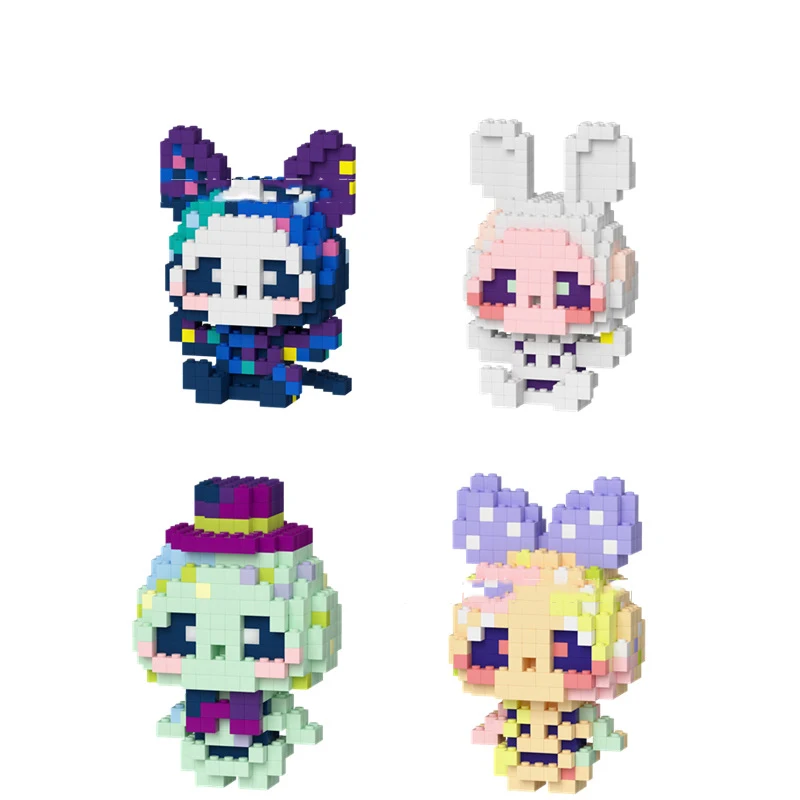 Креативные фигурки ночных эльфов микро-Алмазный Блок мультяшный нанокирпич